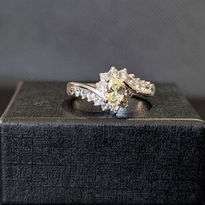 Swarovski Champagne Oval Cocktail Ring ✨ Size 6 Statement Bling 🥂 Old Money